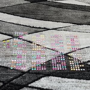 GIRLS STICK-ON EARRINGS SELF ADHESIVE ASSORTED SHAPES